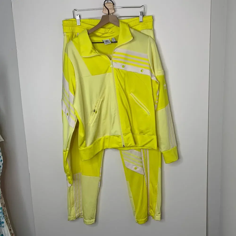 Adidas x Danielle Cathari Zip Up and Pant Suit Set Tracksuit Yellow Rare Womens - Picture 16 of 16